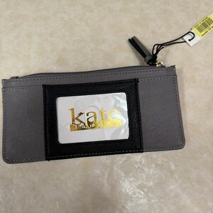 Kate Landry Gray Wallet New